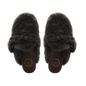 NEW SOLEI SEA women's aspen faux fur slippers in bark